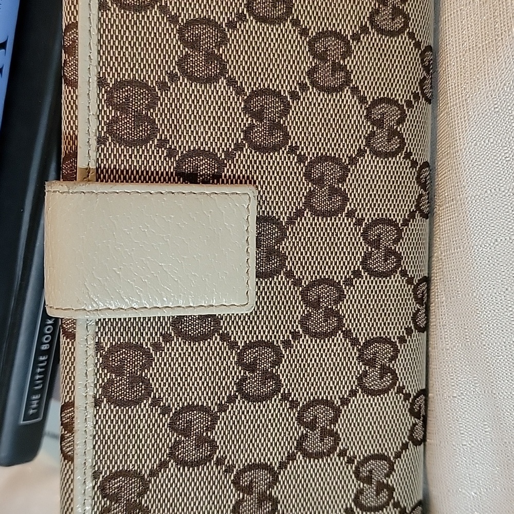 Gucci GG Monogram Logo Canvas Leather Long Wallet Authentic - Picture 4 of 16